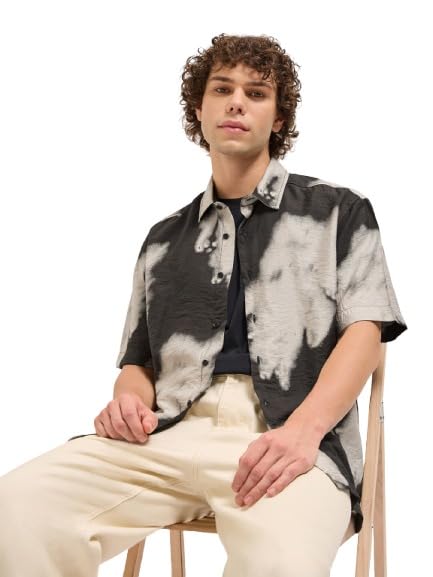 THE BEAR HOUSE Men's Cotton Red Checked Relaxed Fit Casual Shirt