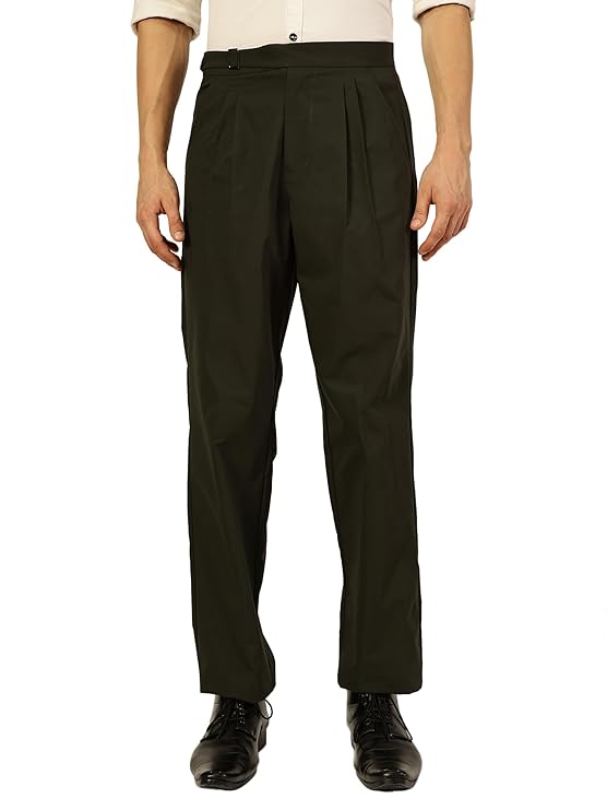 Thomas Scott Men's | Solid | Light Weight | 4 Pocket | Mid Rise | Regular Fit | Polyester Blend | Button Waist | Trouser | Pants