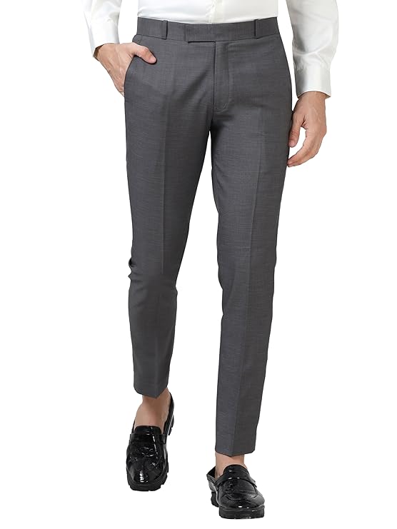 McHenry Men's Wrinkle Free Slim Fit Formal Trousers