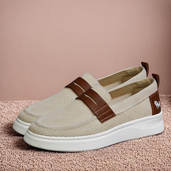 Neeman's The Brunch Loafers for Men | Comfortable, Flexible & Breathable Knitted Upper and Faux Leather